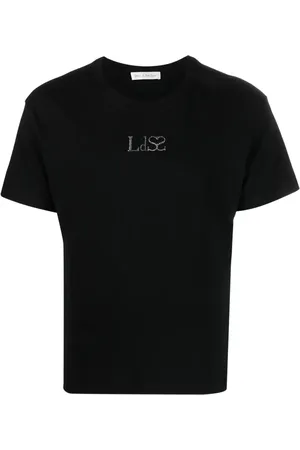 Ludovic De Saint Sernin T-shirt en coton à logo strassé
