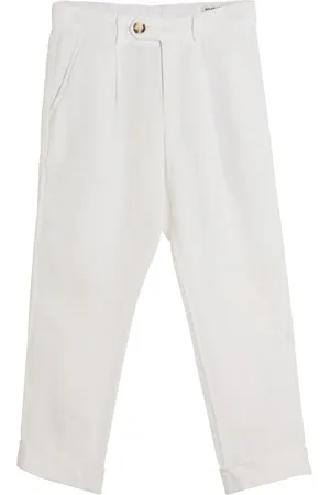 Brunello Cucinelli Pantalon en lin à coupe droite