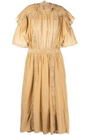 Marant Etoile Robe Galina bordée de dentelle