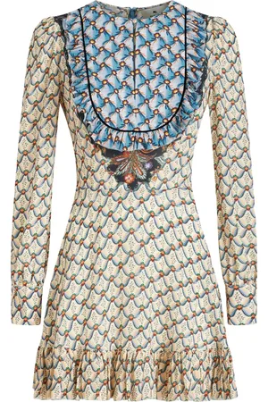 Etro Robe volantée à imprimé graphique