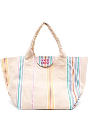 See by Chloé Sac cabas en coton à rayures