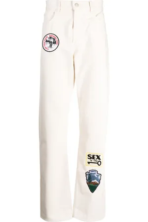 CARNE BOLLENTE Pantalon droit à détail de patch