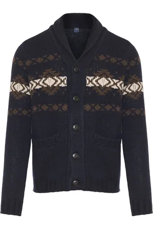FEDELI Cardigan en maille Fair Isle