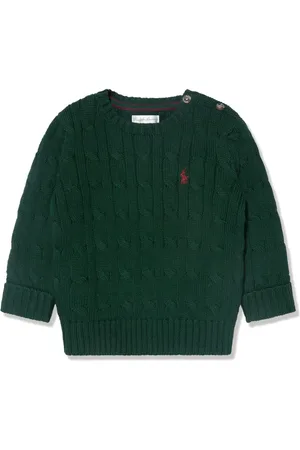 Ralph Lauren Pull en maille torsadée à logo brodé