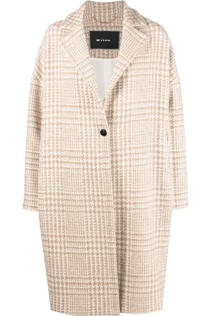 Kiton Manteau boutonné à motif pied-de-poule