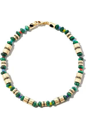 LUIS MORAIS Bracelet en 14 ct serti de malachite