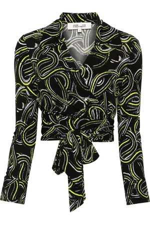Diane von Furstenberg Haut crop à motif géométrique