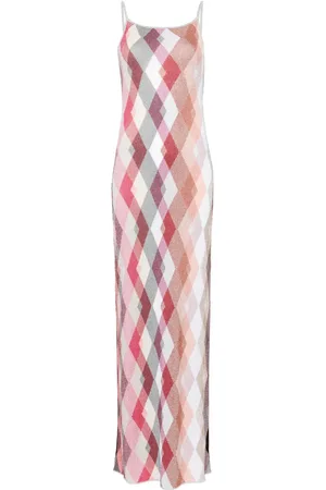 Missoni Robe longue à carreaux