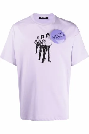 RAF SIMONS T-shirt Question Everything à détail de badge