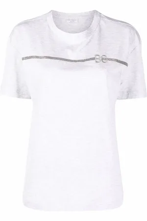 Brunello Cucinelli T-shirt à logo brodé