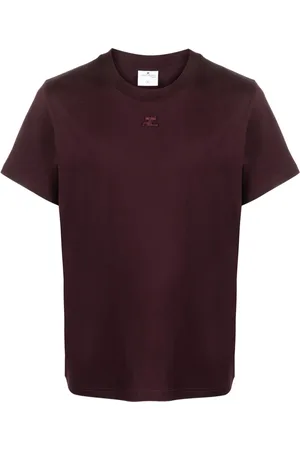 Courrèges T-shirt en coton à logo brodé