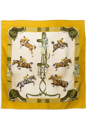Hermès Foulard Jumping by Philippe Ledoux en soie (1975)