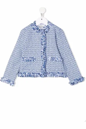 Il gufo Veste en tweed à franges