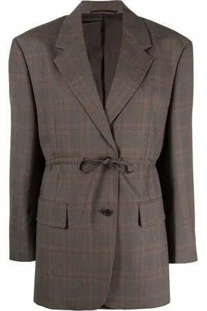 Prada Blazer en laine à carreaux