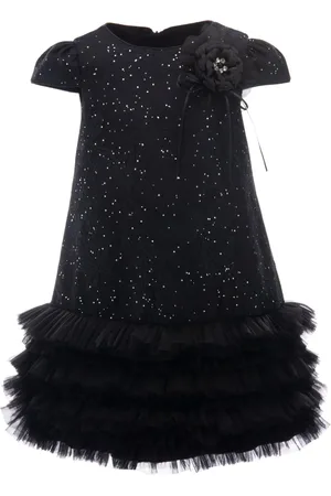 Tulleen Robe volantée à détails en dentelle