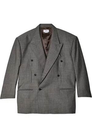 Hed Mayner Blazer croisé à fines rayures