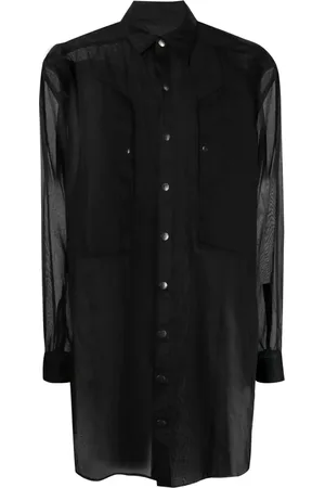 Rick Owens Chemise Jumbo Fogpocket à effet de transparence