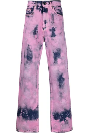 DARKPARK Jean droit à motif tie-dye