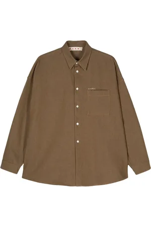Marni Chemise en coton à logo brodé