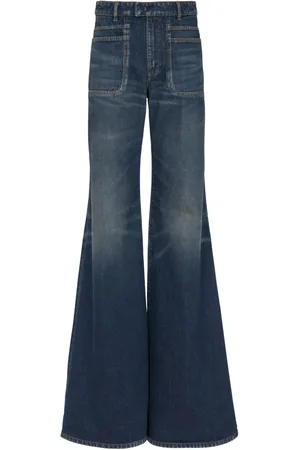 Balmain Jean ample à patch logo
