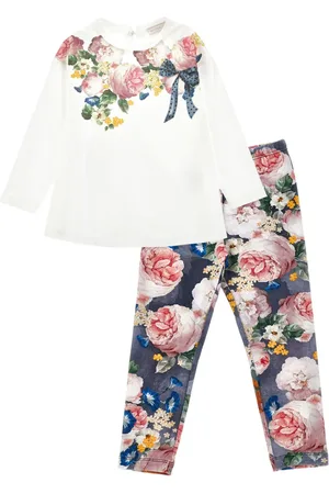 MONNALISA Ensemble haut-pantalons à fleurs