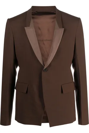 Rick Owens Blazer en laine vierge à simple boutonnage