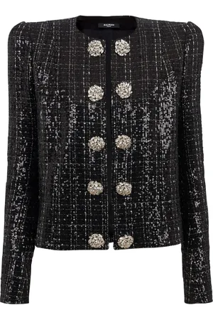Balmain Veste en tweed à sequins