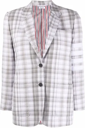 Thom Browne Veste boutonnée à carreaux