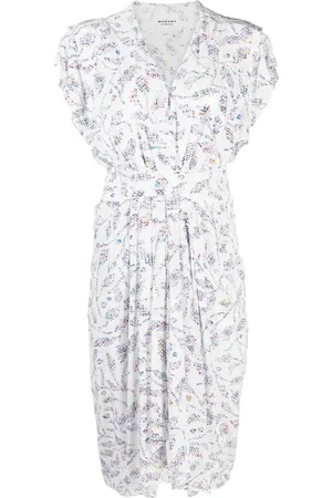 Marant Etoile Robe imprimée Almeya à ourlet asymétrique