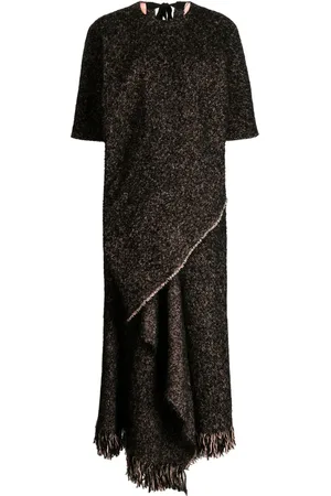UMA WANG Robe mi-longue Sadie à franges