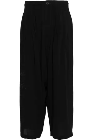 YOHJI YAMAMOTO Pantalon court à imprimé graphique