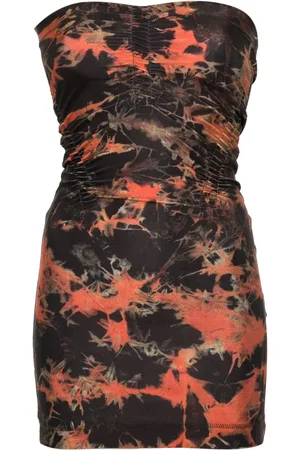 KNWLS Robe courte Skinn à imprimé Acid Flame