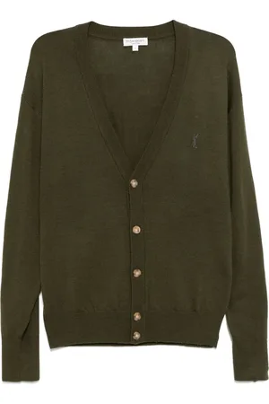 Saint Laurent Cardigan à logo brodé (années 1990-2000)