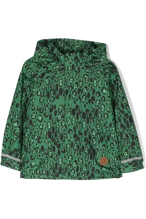 Mini Rodini Imperméable Edelweiss à imprimé léopard