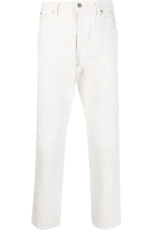 Tom Ford Jean droit à effet usé