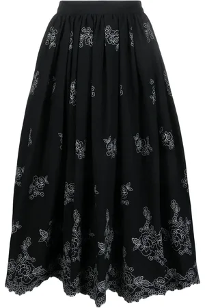 Erdem Jupe mi-longue Fiona à fleurs brodées