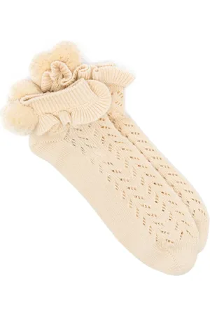 VALENTINO GARAVANI Chaussettes en coton à détail de pompon