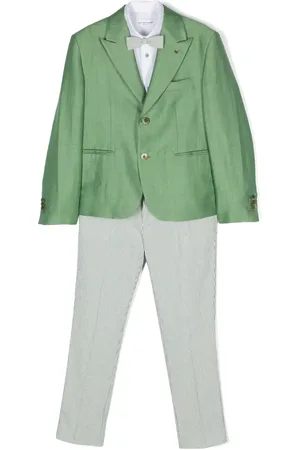 COLORICHIARI Costume rayé à boutonnière croisée