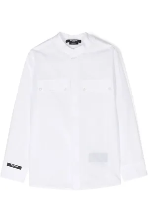 Balmain Chemise à patch logo