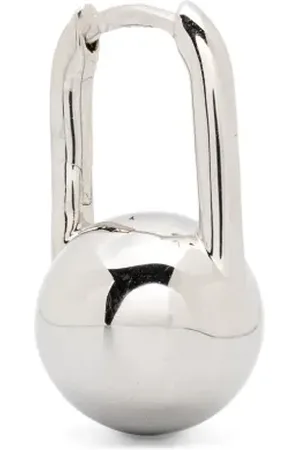 Maria Black White rhodium plated recycled sterling silver Schlesi earring