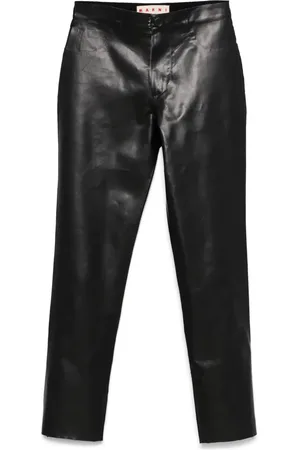 Marni Pantalon en laine à effet enduit
