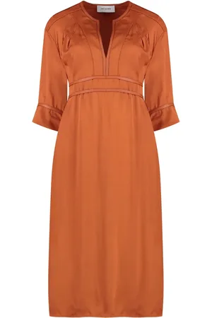 YVES SALOMON Robe mi-longue en crêpe