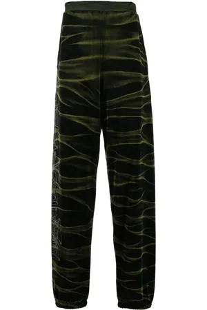 ARIES Pantalon taille-haute à logo brodé