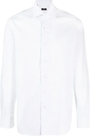 BARBA Chemise en coton à col italien