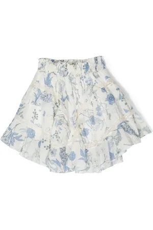 MISS BLUMARINE Jupe volantée à fleurs