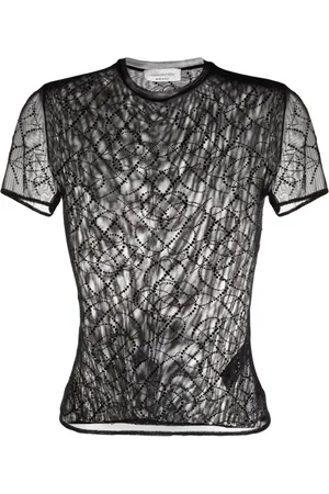 BLUMARINE T-shirt à transparent en point d