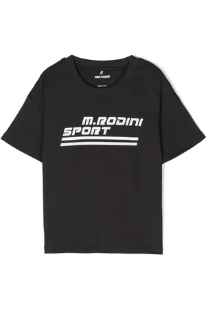 Mini Rodini T-shirt en coton biologique à logo imprimé