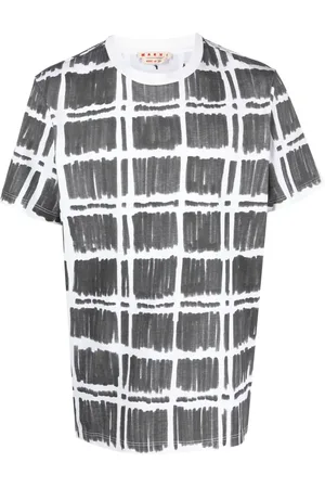 Marni T-shirt en coton à carreaux