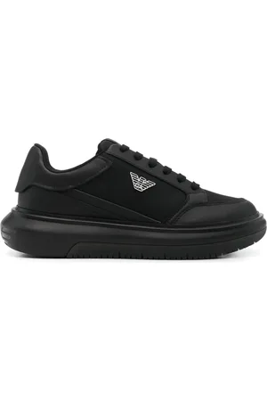 Emporio Armani Baskets à empiècements contrastants
