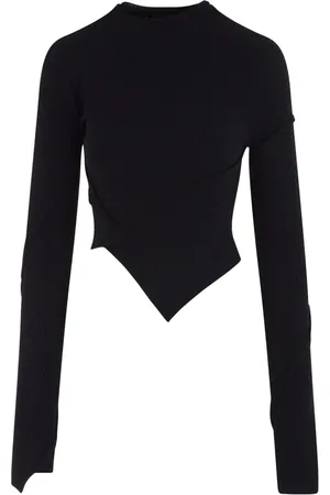 Balenciaga Haut asymétrique Spiral en maille